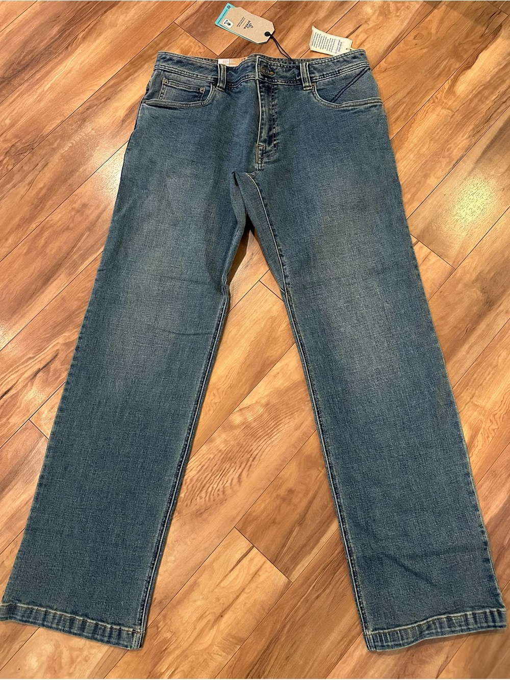 NWT Prana Axiom Straight Leg Jeans Antique Stone Wash 33x32 Standard Fit - Picture 3 of 9